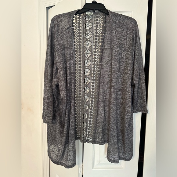 Eyeshadow Jackets & Blazers - Kimono with lace accent on back